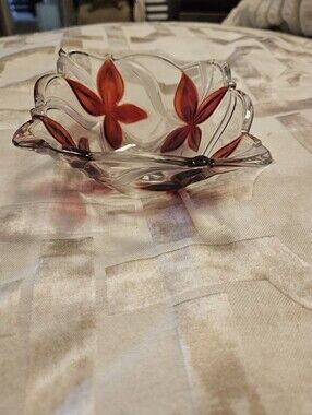 Mikasa Angelina Ruby Floral Glass Bowl - 4.5"